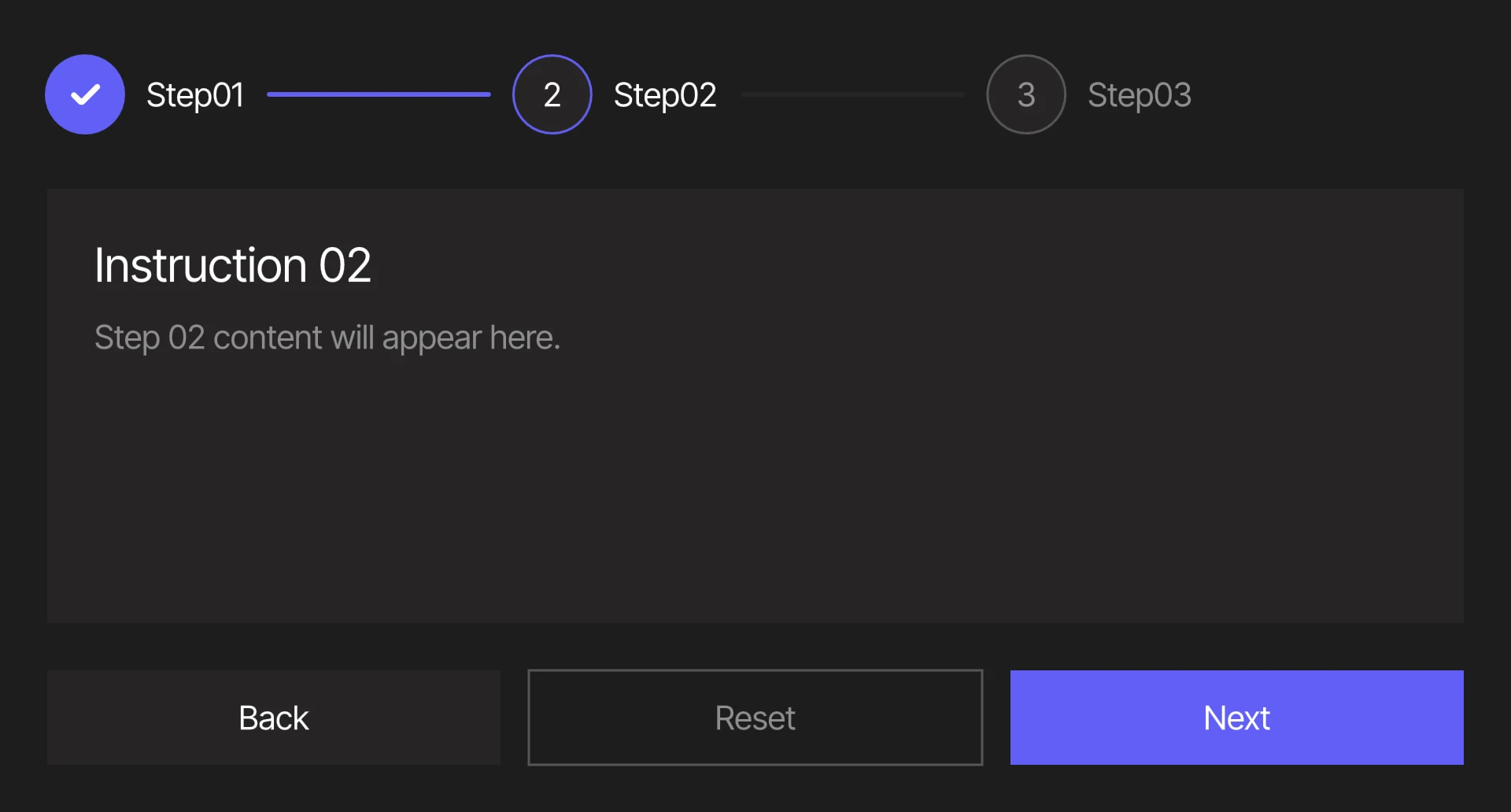 Steps preview